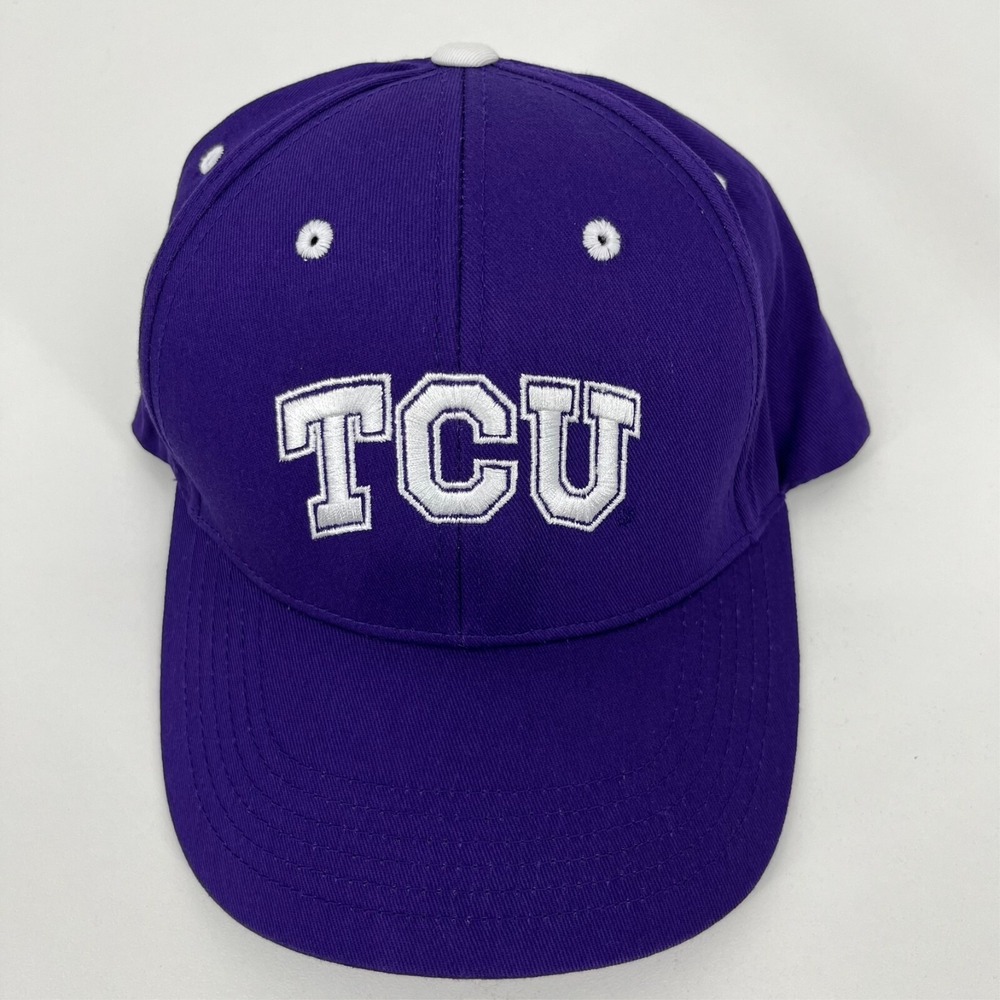 Collegiate Headwear TCU Horned Frogs Adjustable Purple Baseball Cap Hat NCAA